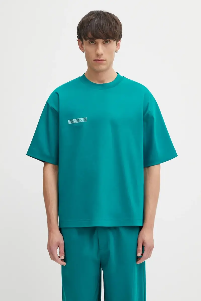 t-shirt in cotone DNA Oversized T-Shirt colore turchese 10002572