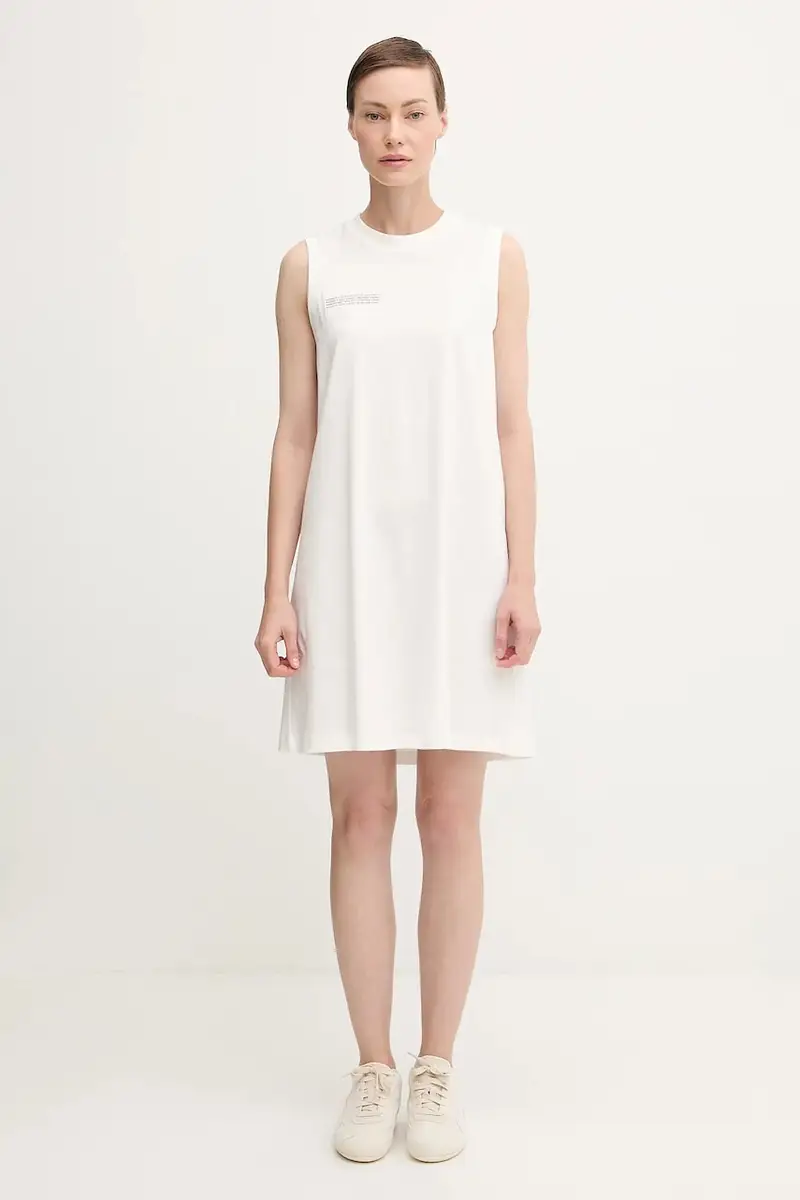 vestito in cotone Midweight Short Dress colore bianco 10002555