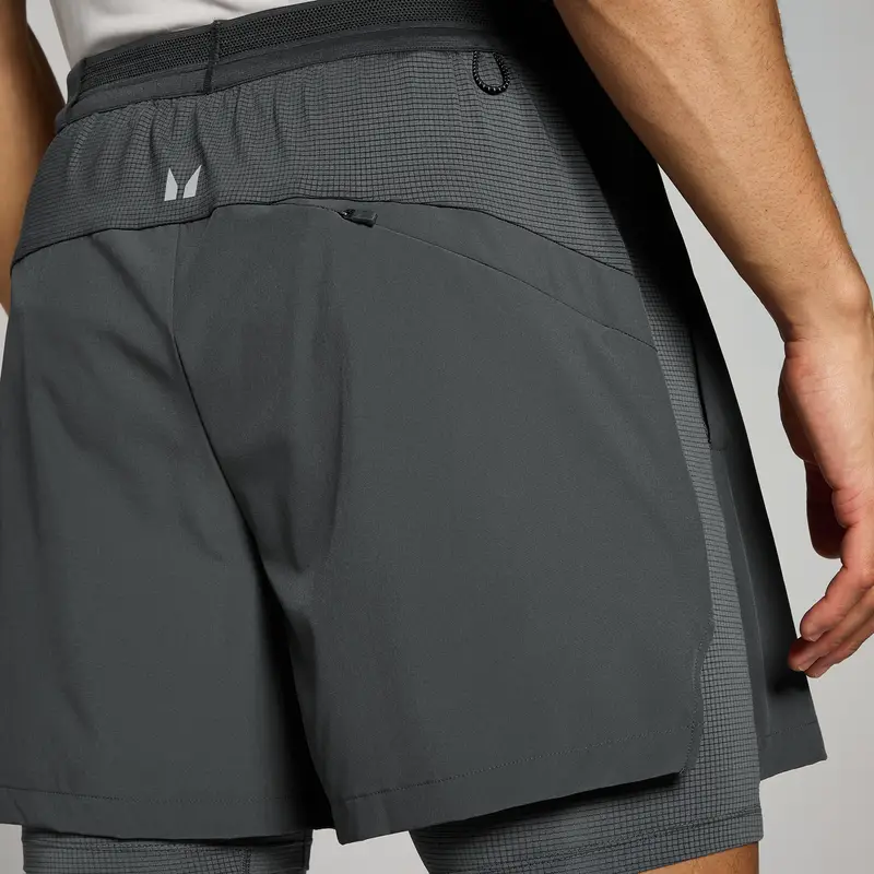 Pantaloncini 2 in 1 da 13 cm MP Velocity da uomo - Grigio scuro - XS miniatura 3