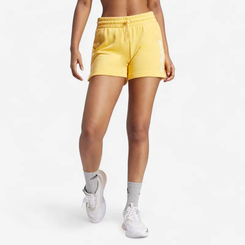 Pantaloncini ADIDAS donna palestra regular fit cotone arancioni |  Adidas