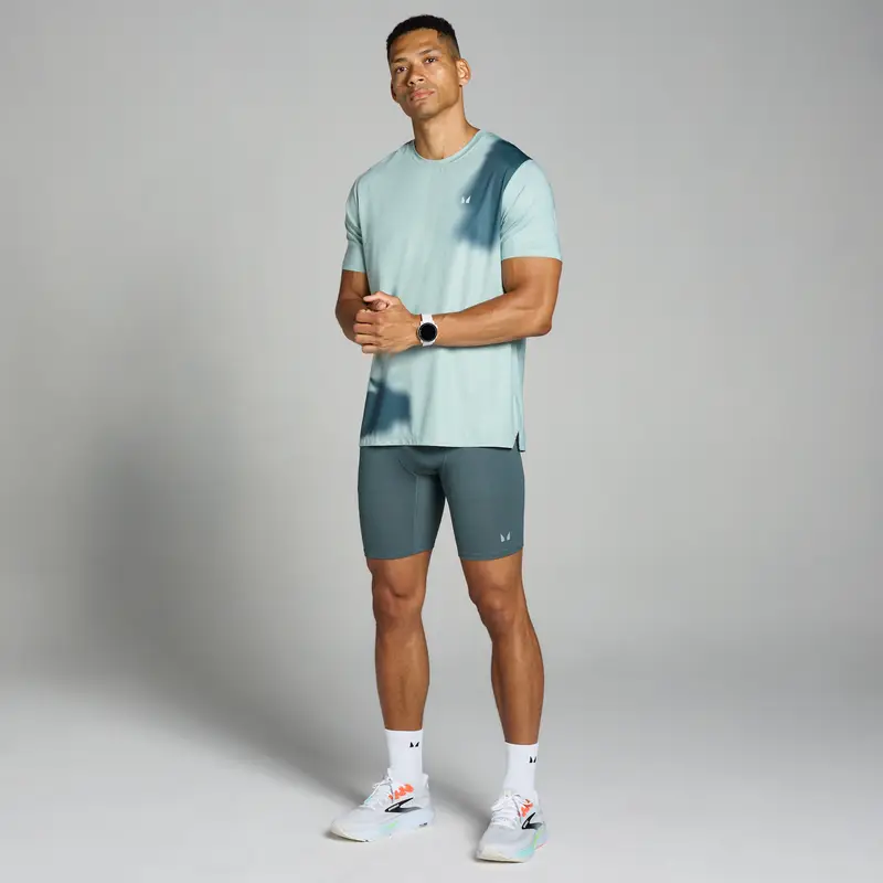 Pantaloncini attillati a contrasto a costine MP Velocity Ultra da uomo - Dark Slate - XXXL miniatura 2