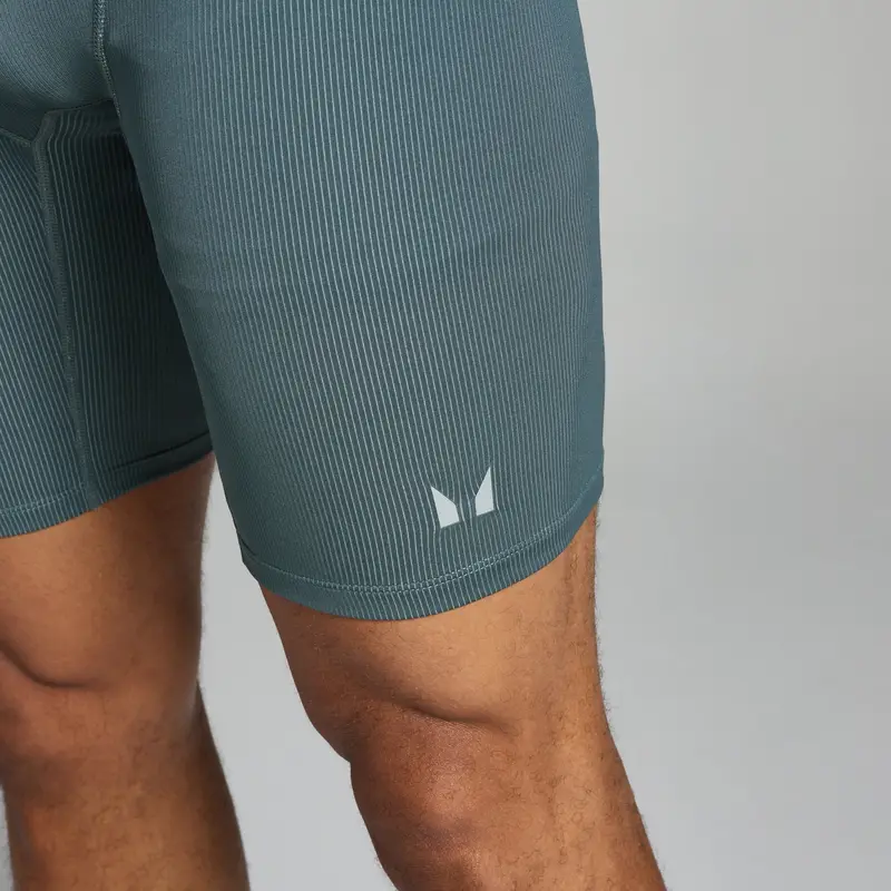 Pantaloncini attillati a contrasto a costine MP Velocity Ultra da uomo - Dark Slate - XXXL miniatura 3