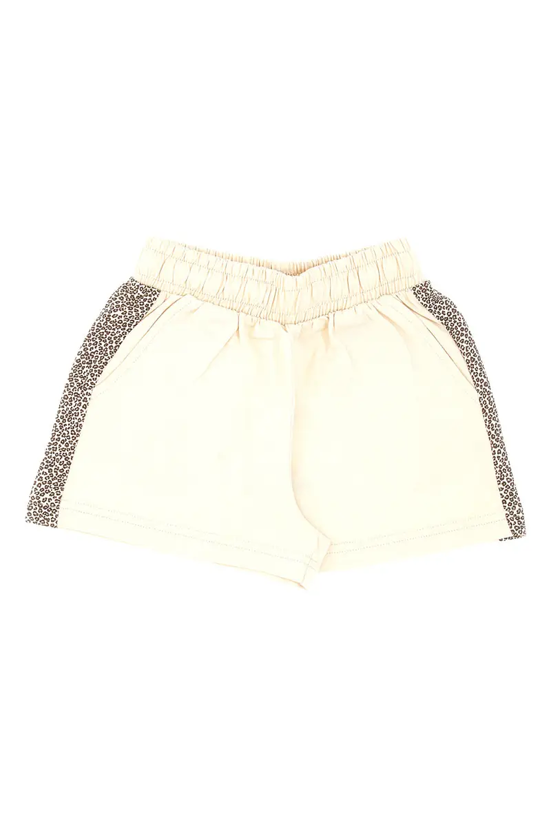 Pantaloncini Beige Con Fantasia Leopardata Pitt Kids PT-K-SH-7004