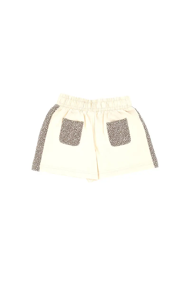 Pantaloncini Beige Con Fantasia Leopardata Pitt Kids PT-K-SH-7004 miniatura 2