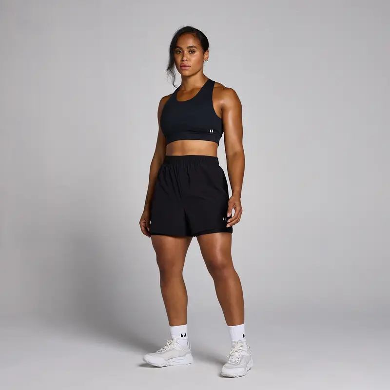 Pantaloncini sportivi 2 in 1 MP da donna - Neri - S miniatura 3