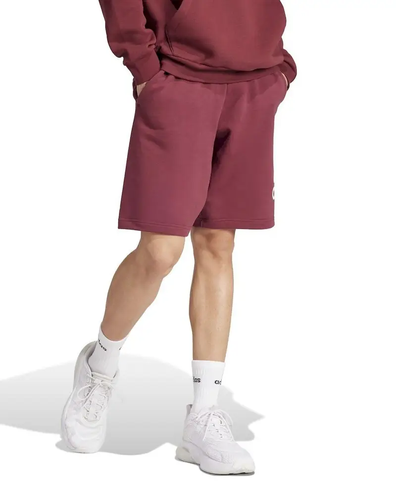 Pantaloncino uomo adidas essentials big logo french terry - bordeaux | Adidas