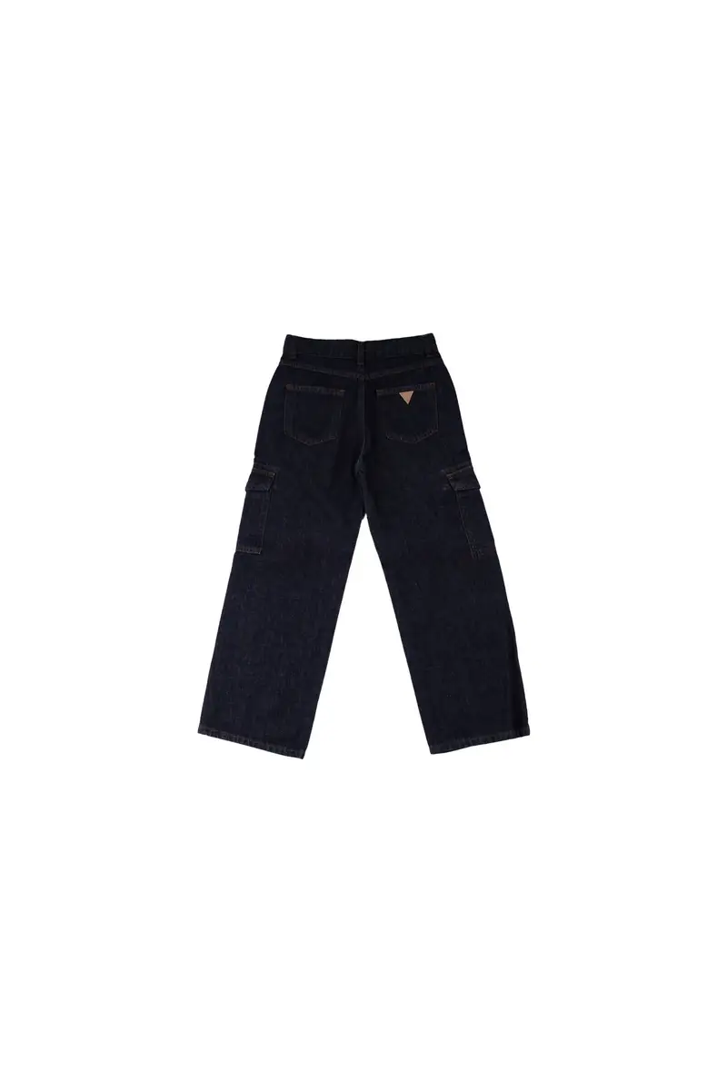 Pantalone Bambina GUESS Denim washed Rigid dnm wide leg cargo pant miniatura 2