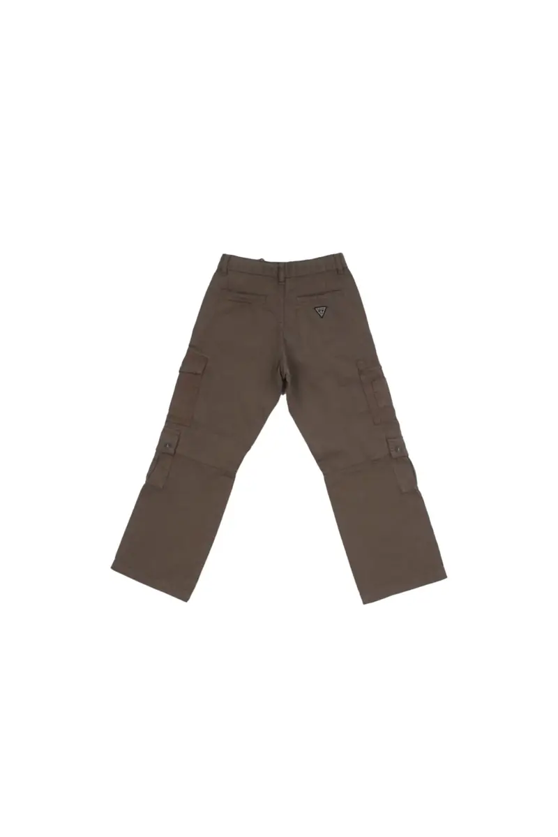 Pantalone Bambino GUESS Olive Rigid gabardine cargo pants miniatura 2
