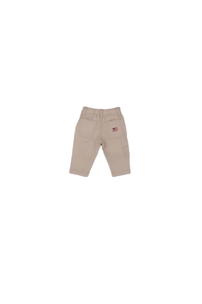Pantalone Bambino TOMMY HILFIGER Beige Emb flag woven worker pant miniatura 2