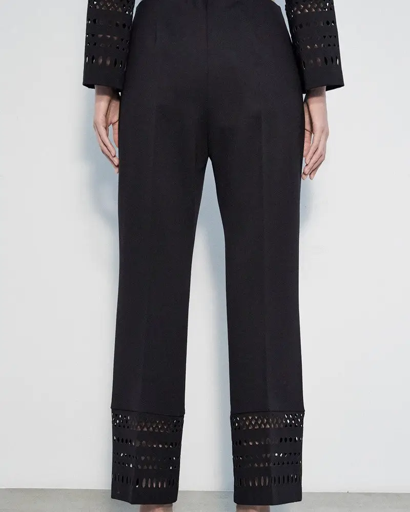 Pantalone con traforo nero miniatura 3