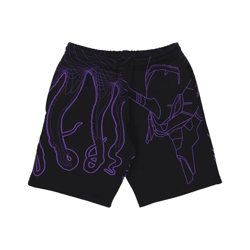 Pantalone Corto Tuta Uomo Evangelion 01 Flowing Octopus Sweatshorts Black