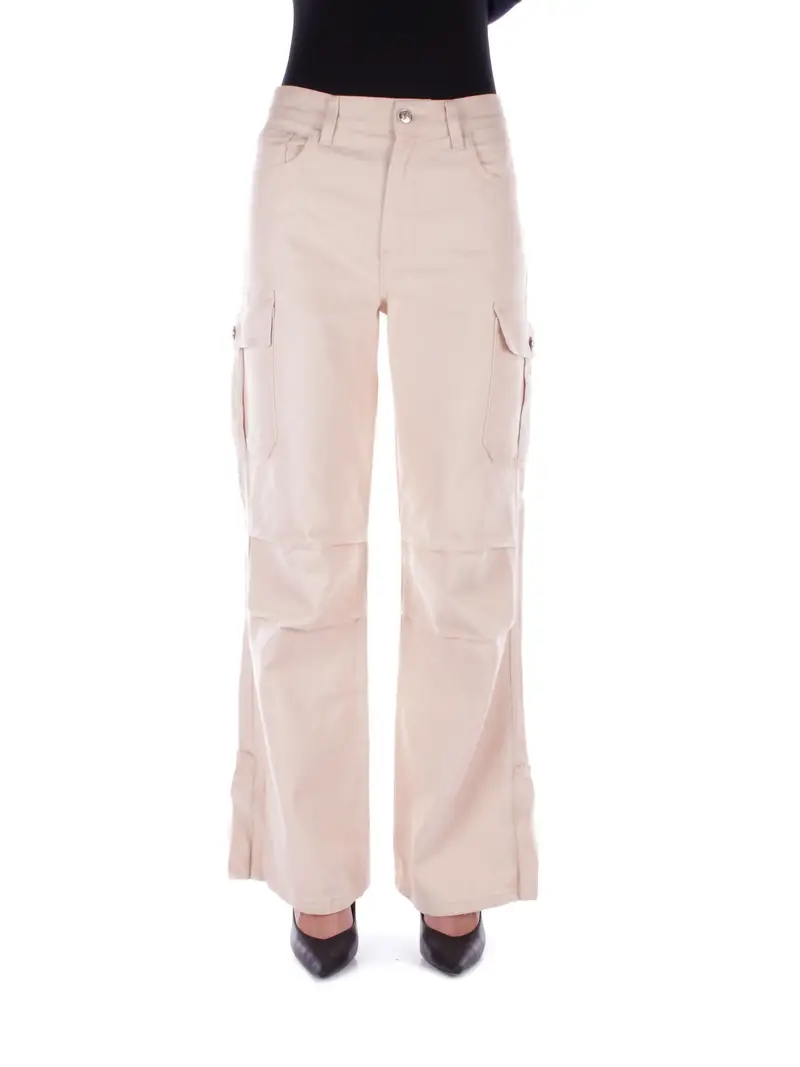 Pantalone Donna LIU JO Champagne Denim cargo zip