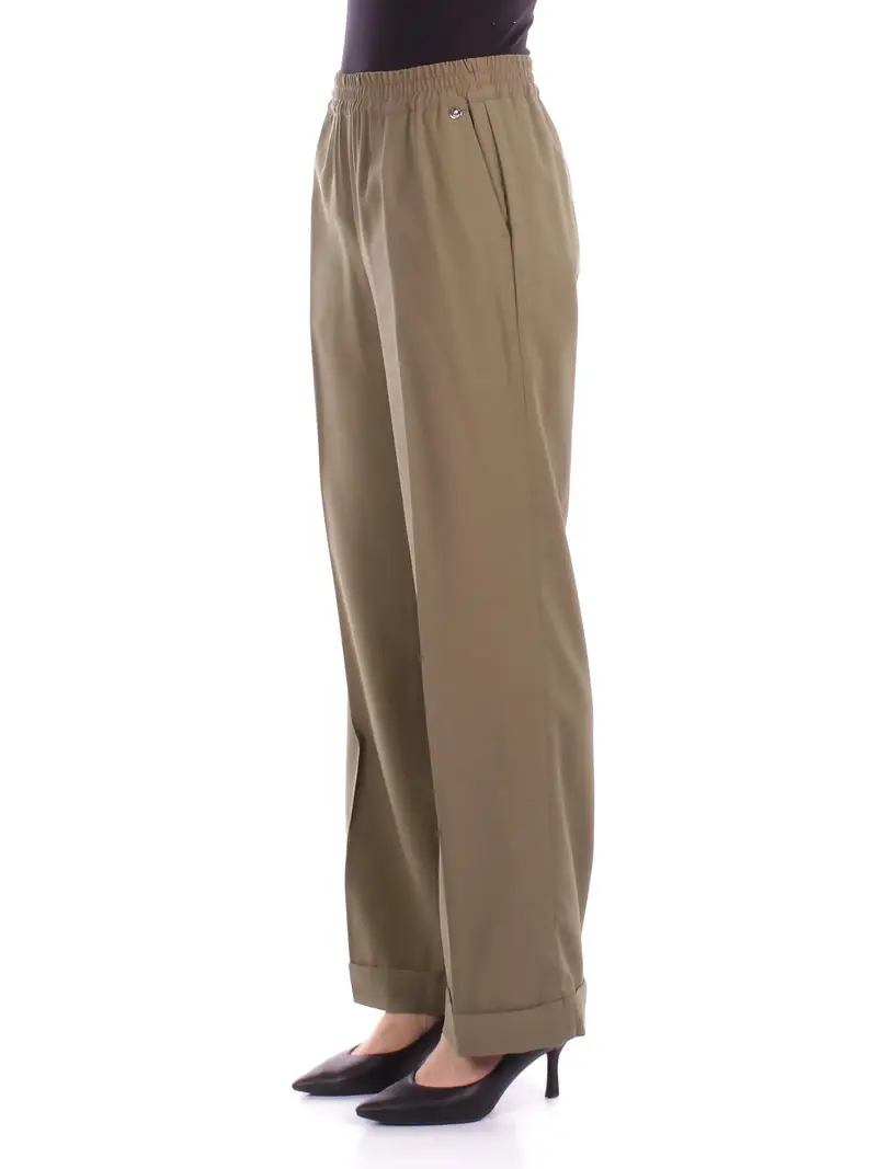 Pantalone Donna LIU JO Green Pantalone c isvolto miniatura 2