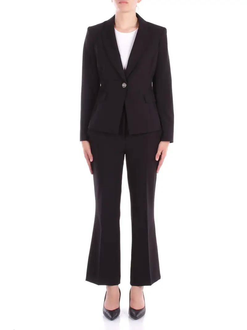 Pantalone Donna LIU JO Nero Ecs pantalone trombetta