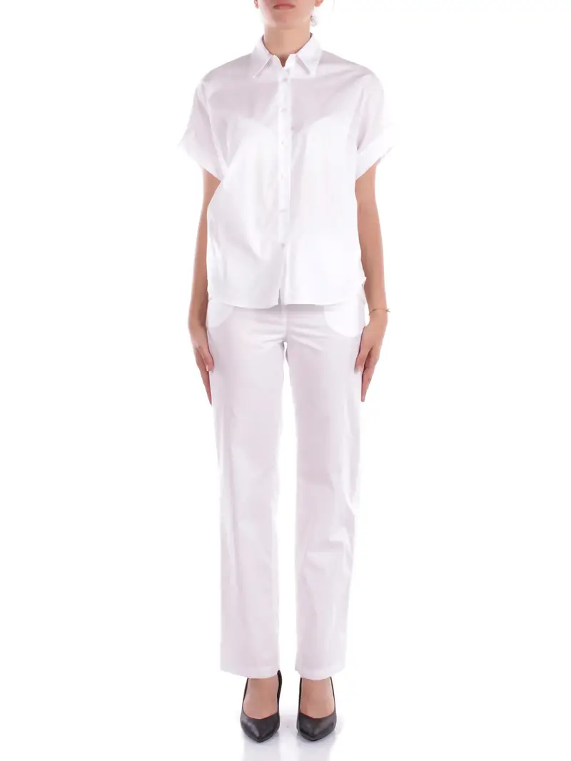 Pantalone Donna MANILA GRACE Bianco ottico Pantalone straight