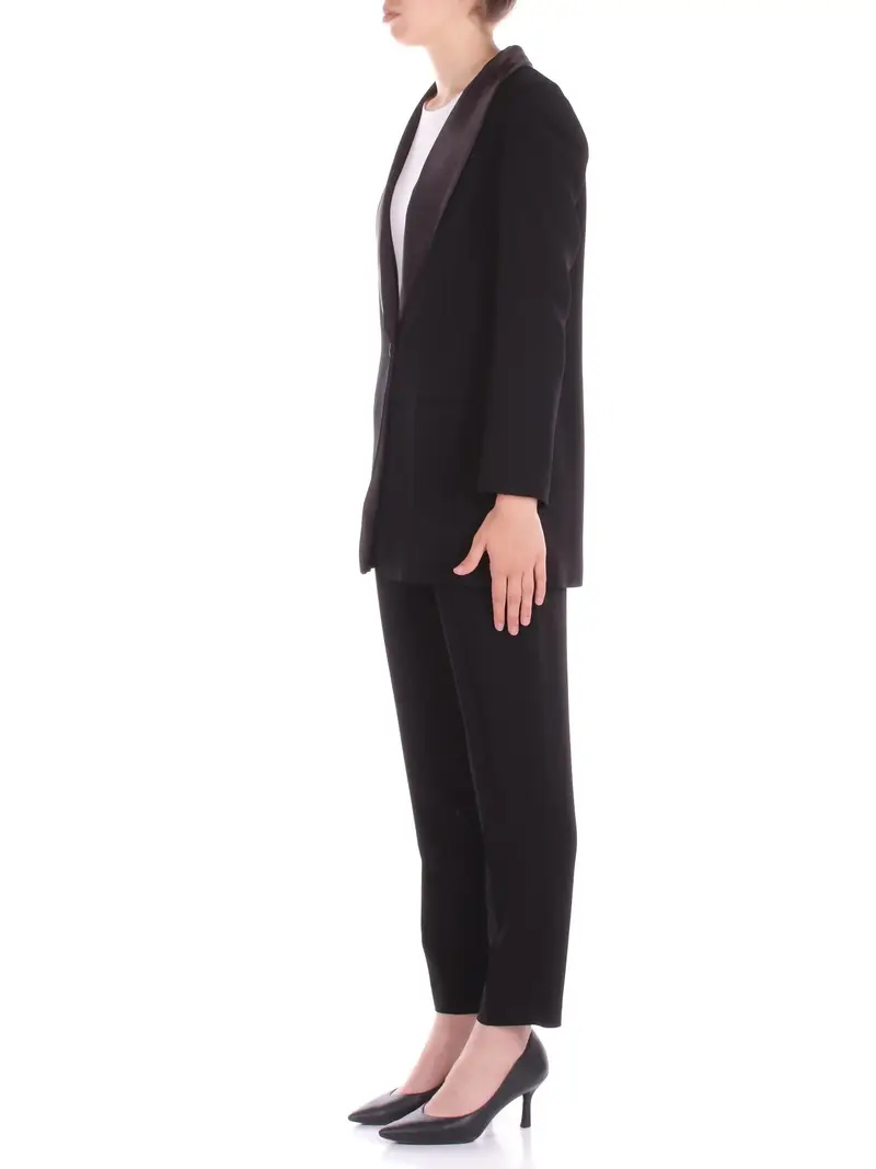 Pantalone Donna MANILA GRACE Nero Pantalone chino miniatura 2