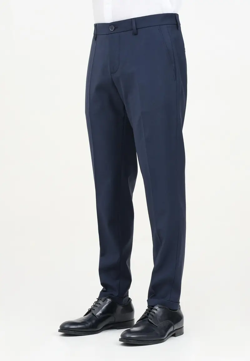 Pantalone elegante blu da uomo