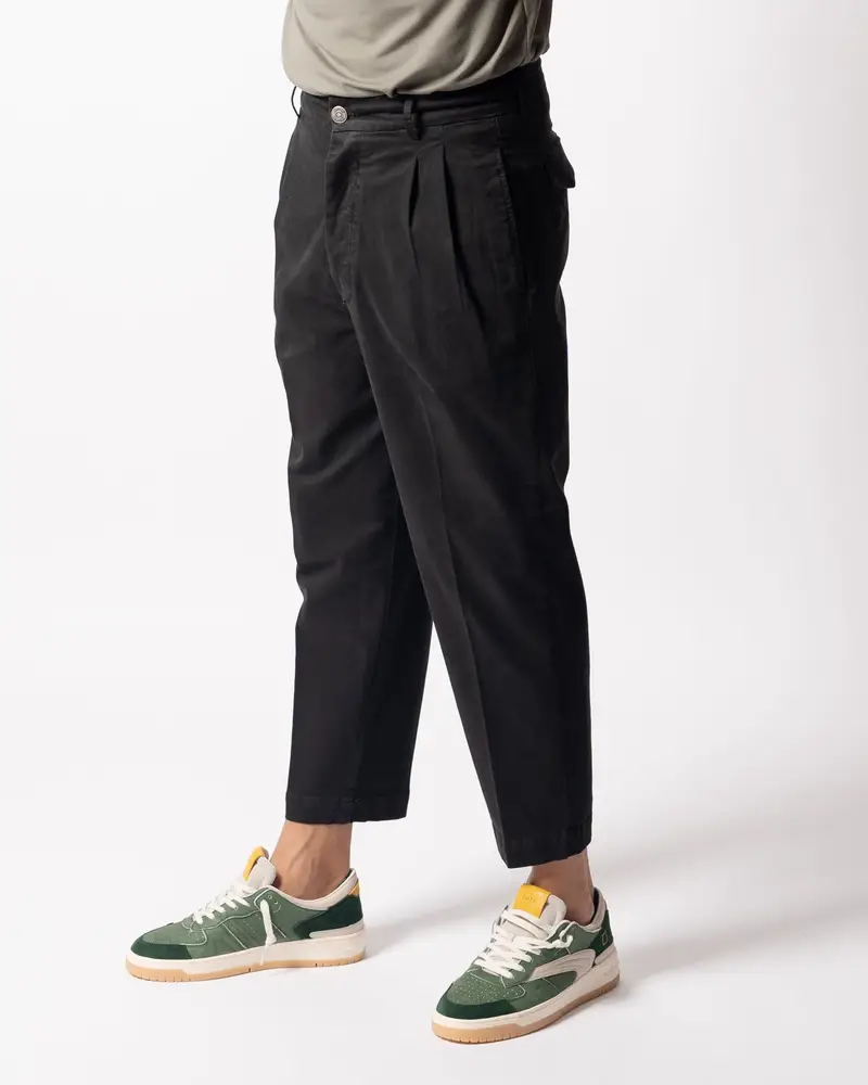 Pantalone Luca Doppia Pence Nero