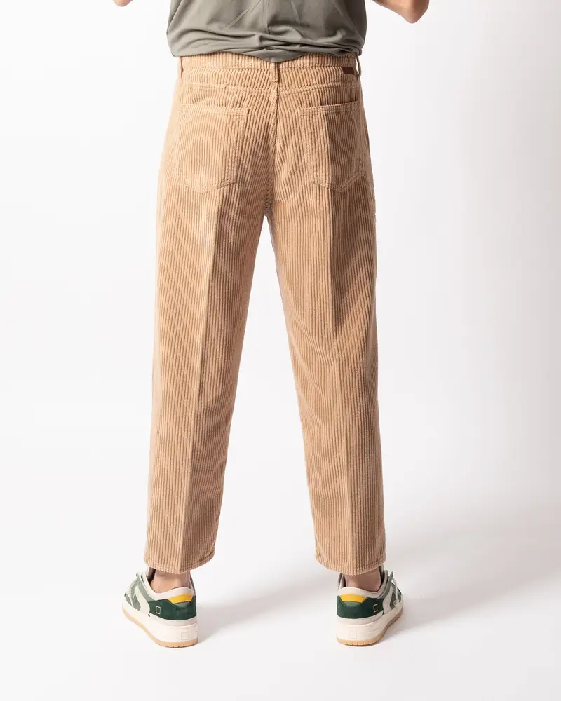 Pantalone Osaka Velluto Beige miniatura 3