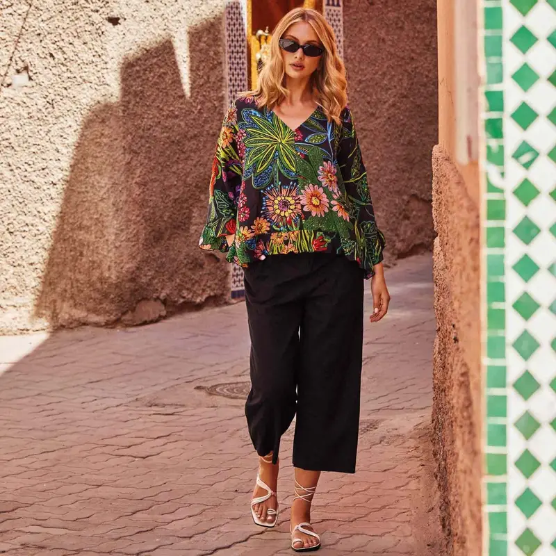 PANTALONE PINOCCHIETTO LINO | Colore: Nero | Taglia: M