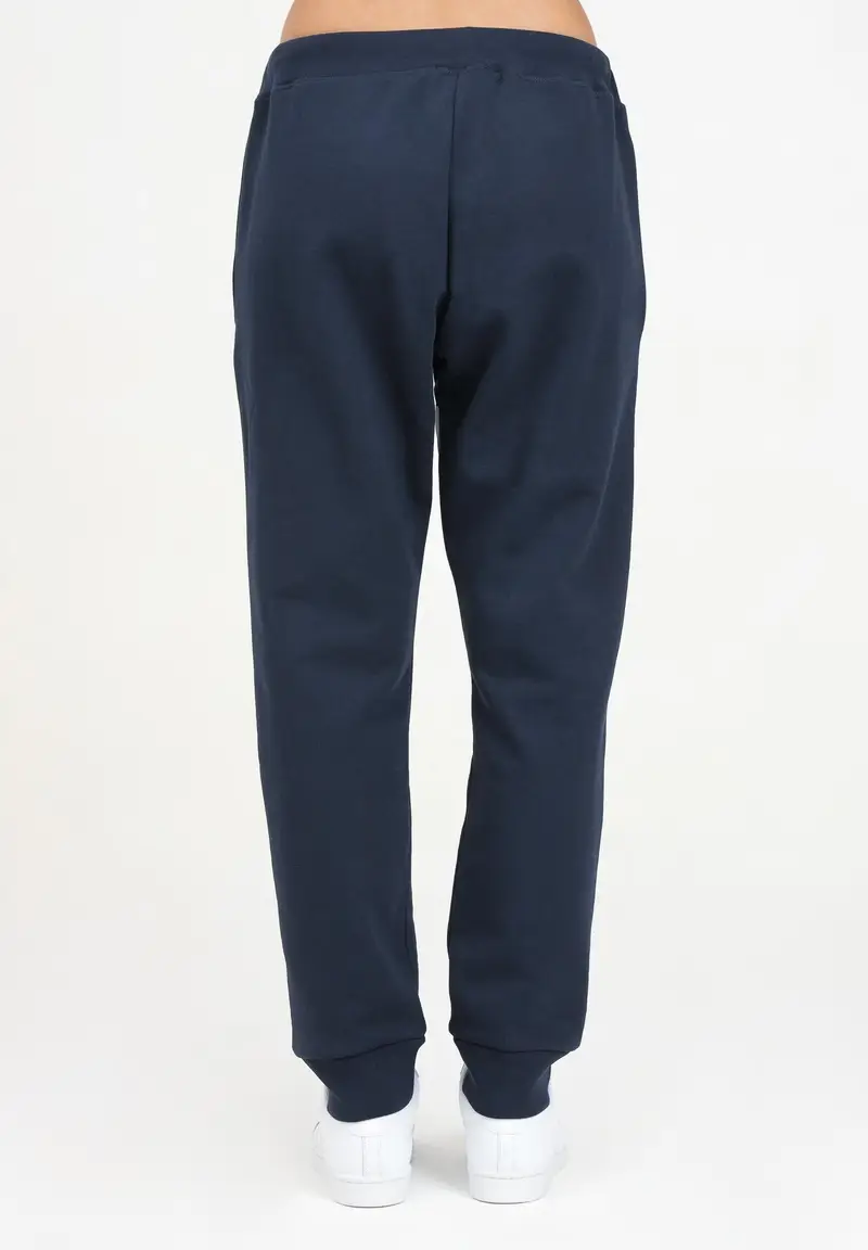 Pantalone sportivo blu per donna e bambina con logo in stile college miniatura 2