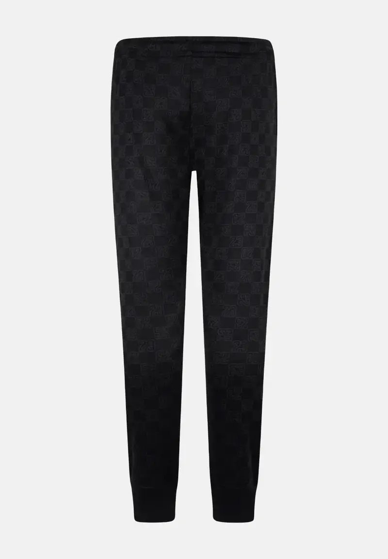 Pantalone sportivo nero da bambino con pattern 23 miniatura 2