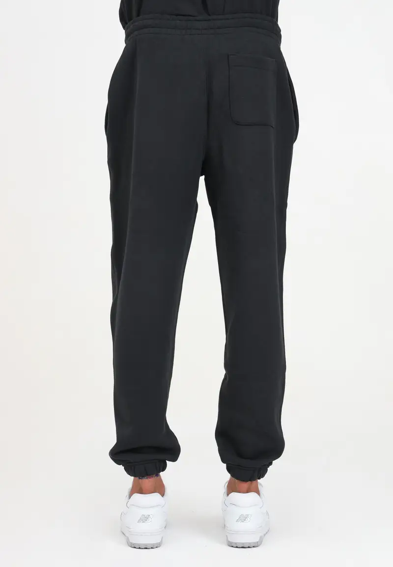 Pantalone sportivo nero per uomo e donna con patch logo miniatura 2