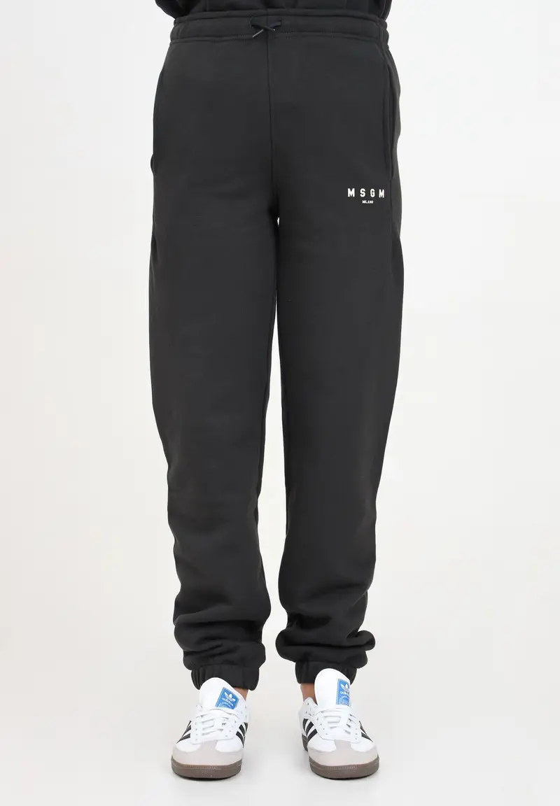 Pantalone sportivo piombo per donna e bambina con stampa logo