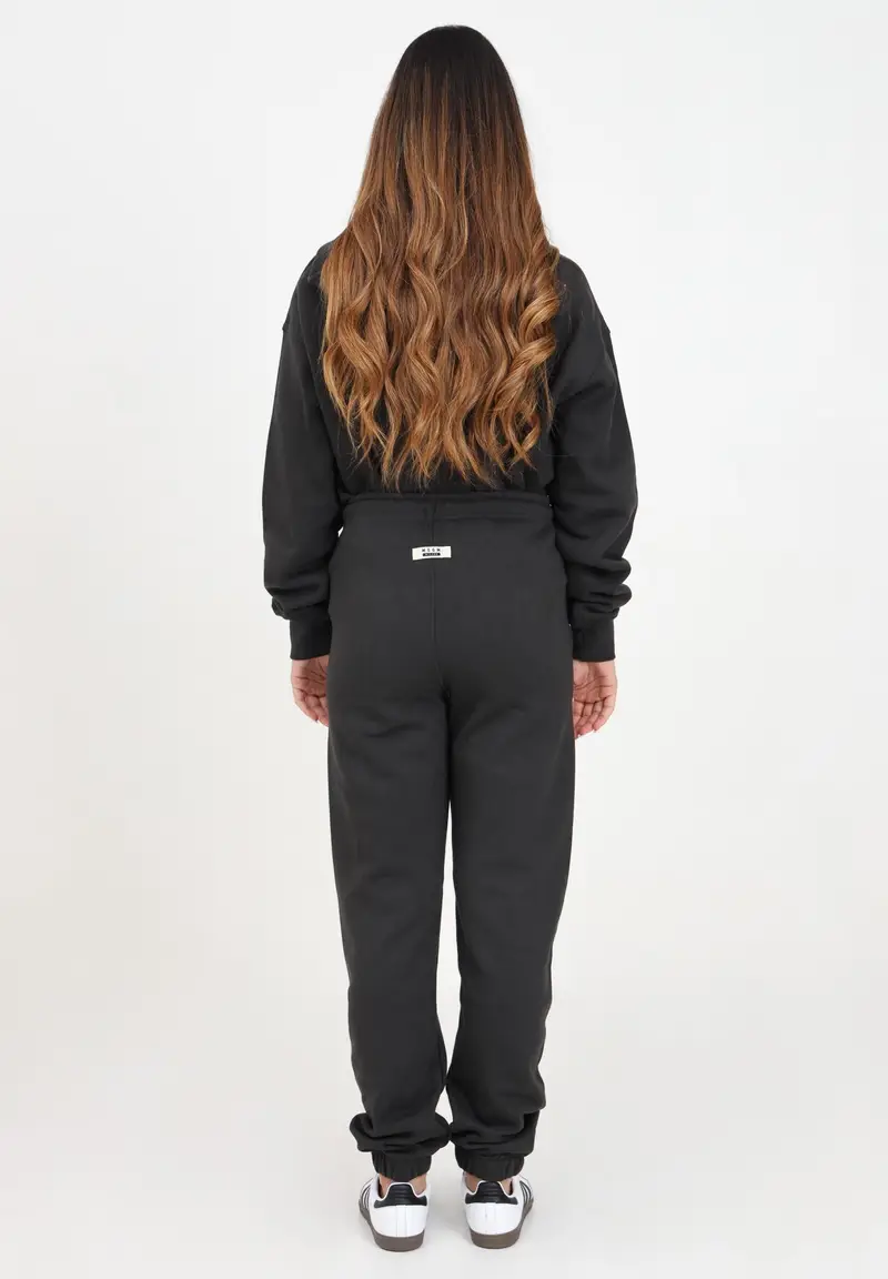 Pantalone sportivo piombo per donna e bambina con stampa logo miniatura 2