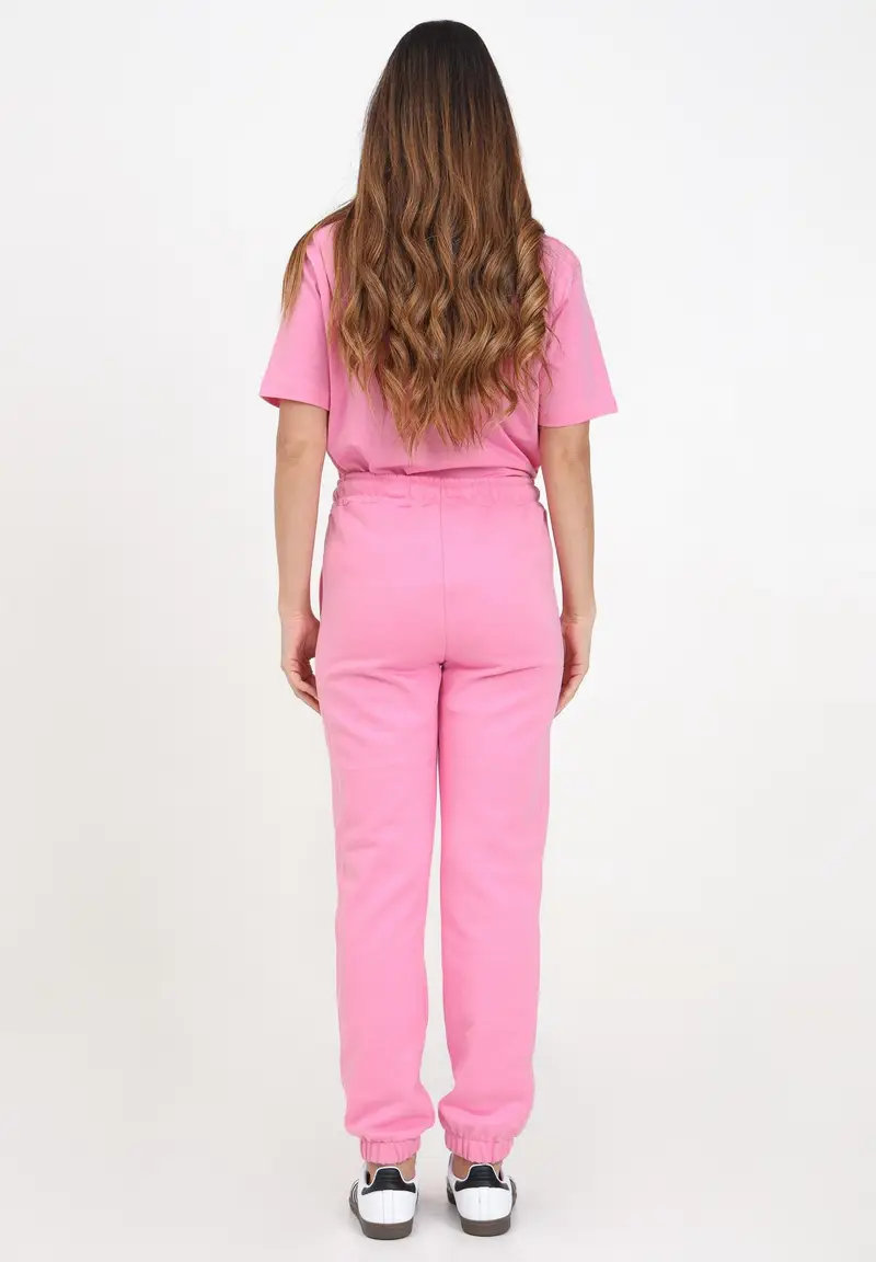 Pantalone sportivo rosa per donna e bambina rifinito da stampa logo miniatura 2