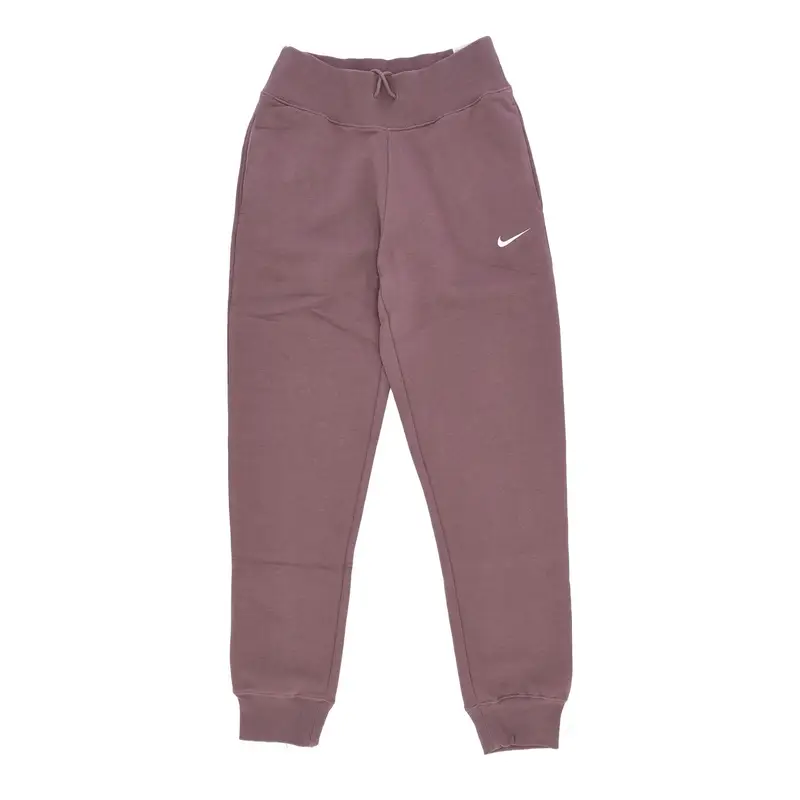 Pantalone Tuta Felpato Donna Sportswear High-waisted Fleece Joggers Plum Eclipse/white