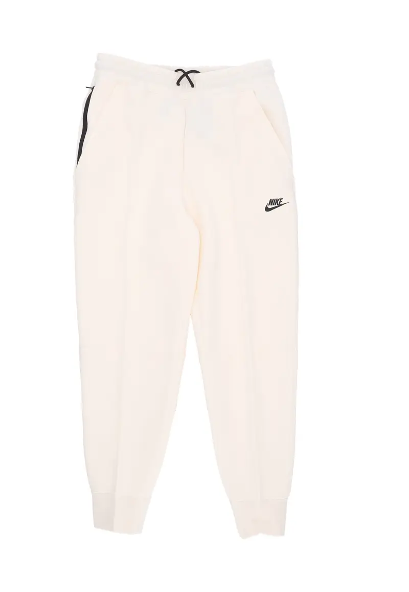 Pantalone Tuta Leggero Donna W Sportswear Tech Fleece Mid-rise Jogger Pale Ivory/black