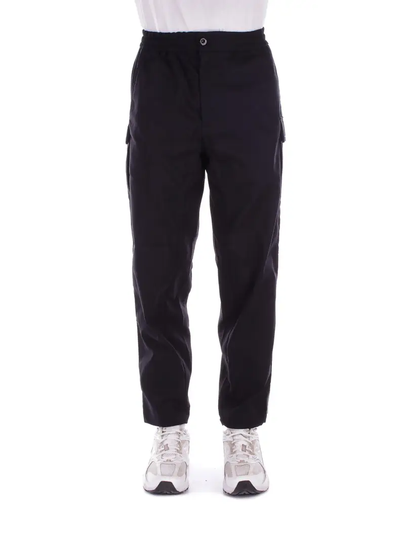 Pantalone Uomo CP COMPANY Black Panama regular cargo pants