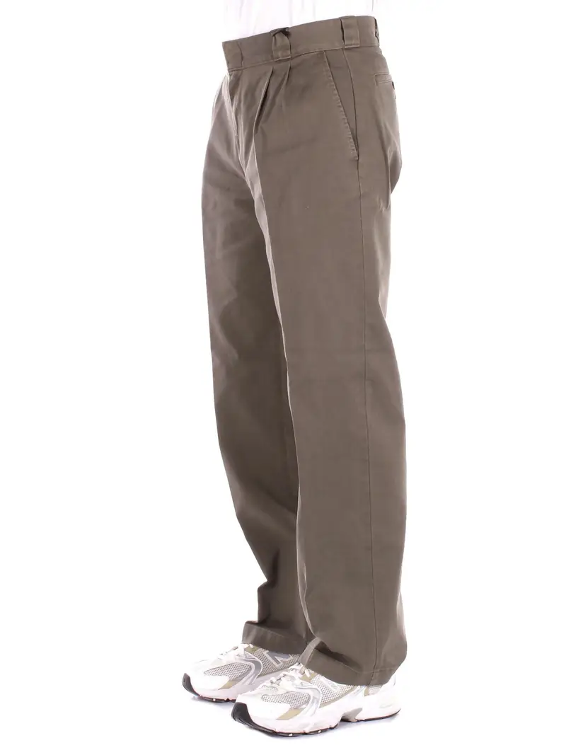 Pantalone Uomo DICKIES Verde militare Unionville pleated work pant miniatura 2