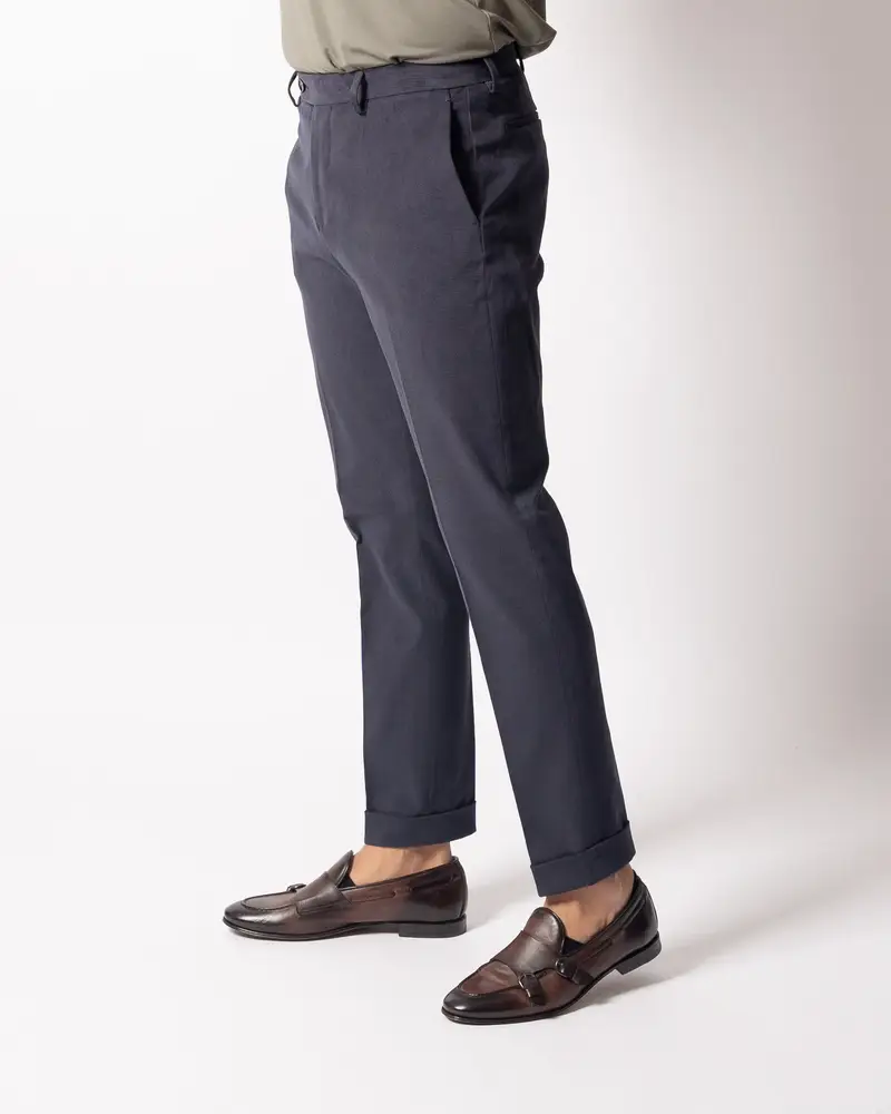 Pantalone YRetro Cotone Blu miniatura 2