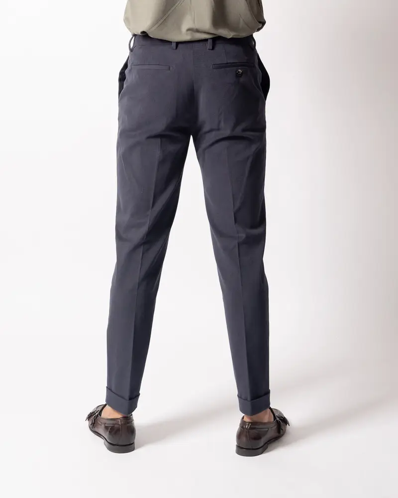 Pantalone YRetro Cotone Blu miniatura 3