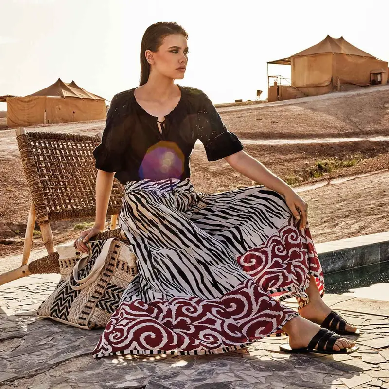 PANTALONI A PALAZZO PETRA | Colore: Multi | Taglia: S