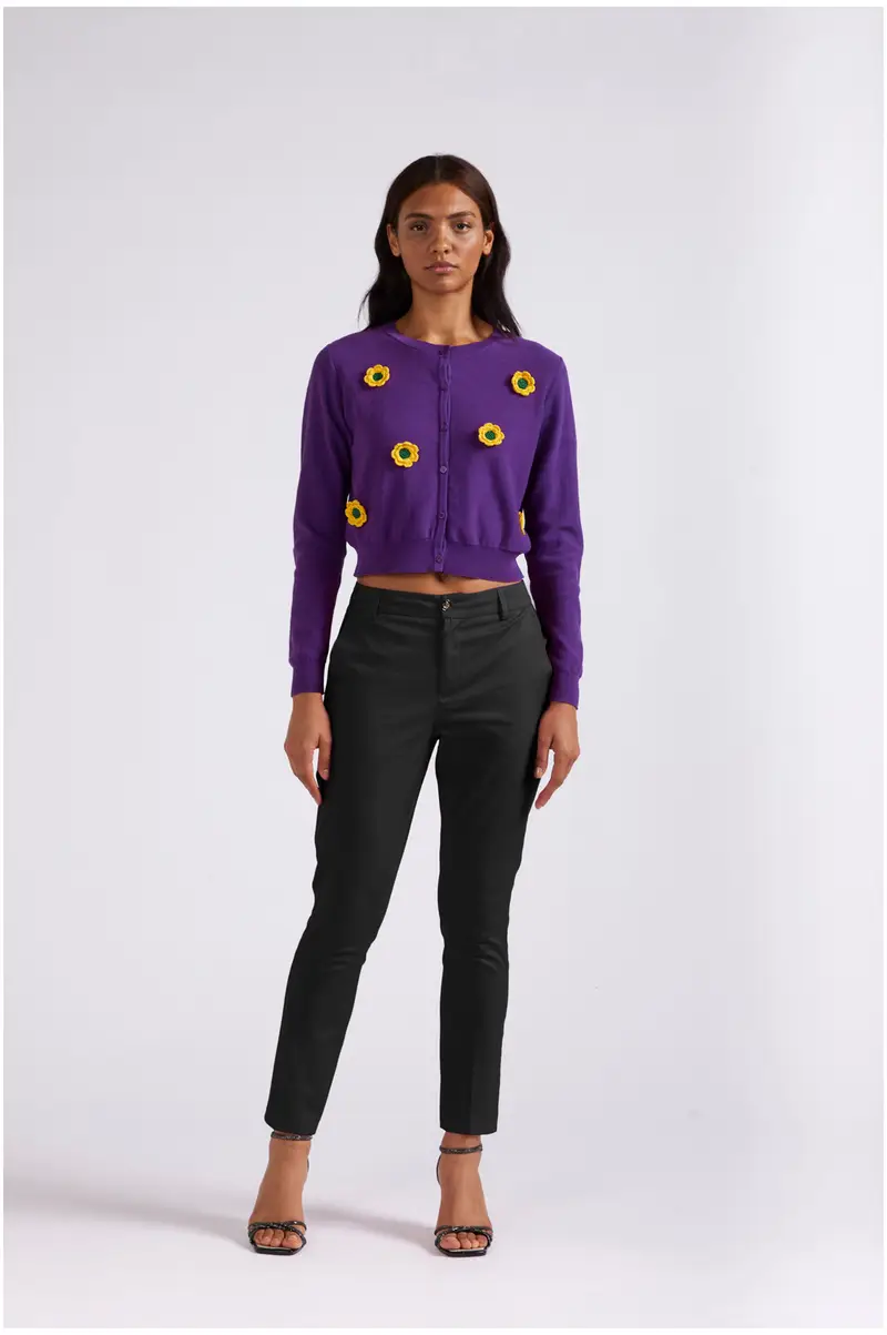 pantaloni chino in cotone nero