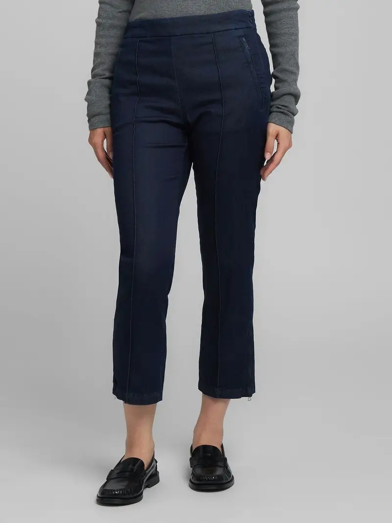Pantaloni Cropped In Denim