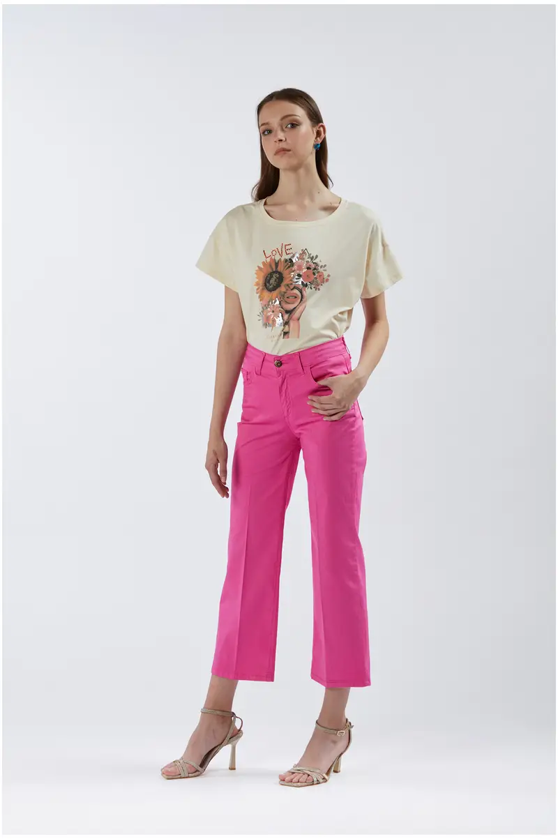 pantaloni culotte tinto capo fuxia 24