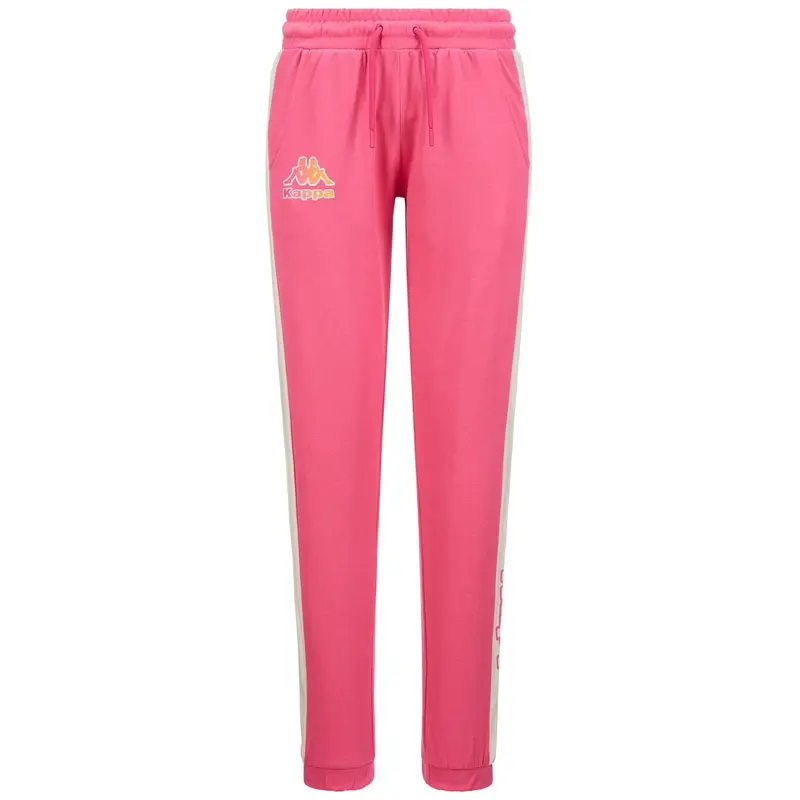 pantaloni da donna in cotone rosa da fitness |  Kappa