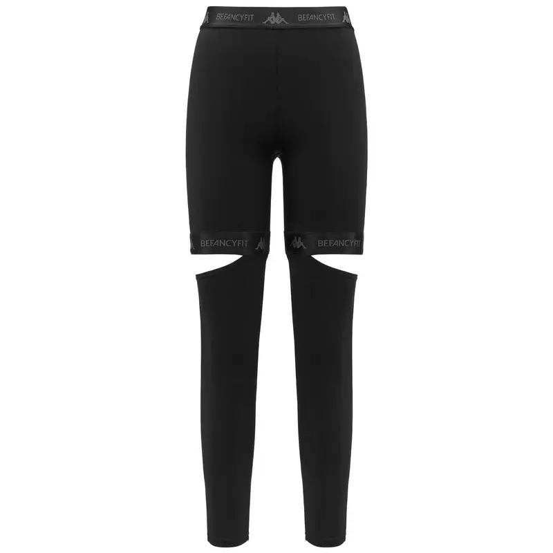 pantaloni da donna in nylon nero da fitness |  Kappa