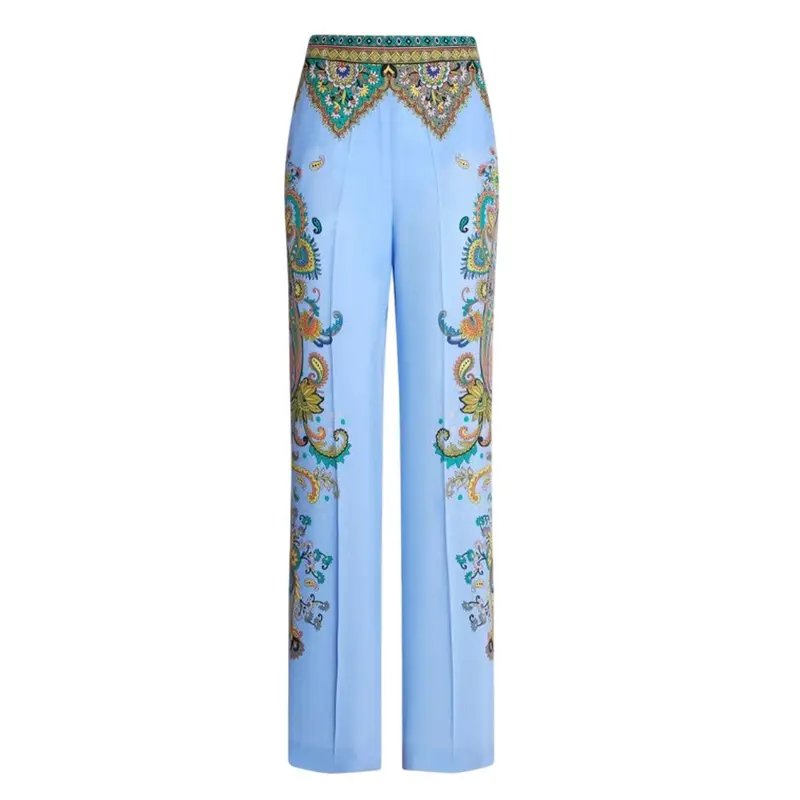 pantaloni donna etro - trousers woman - celeste