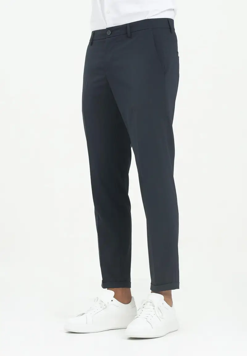 Pantaloni eleganti blu da uomo