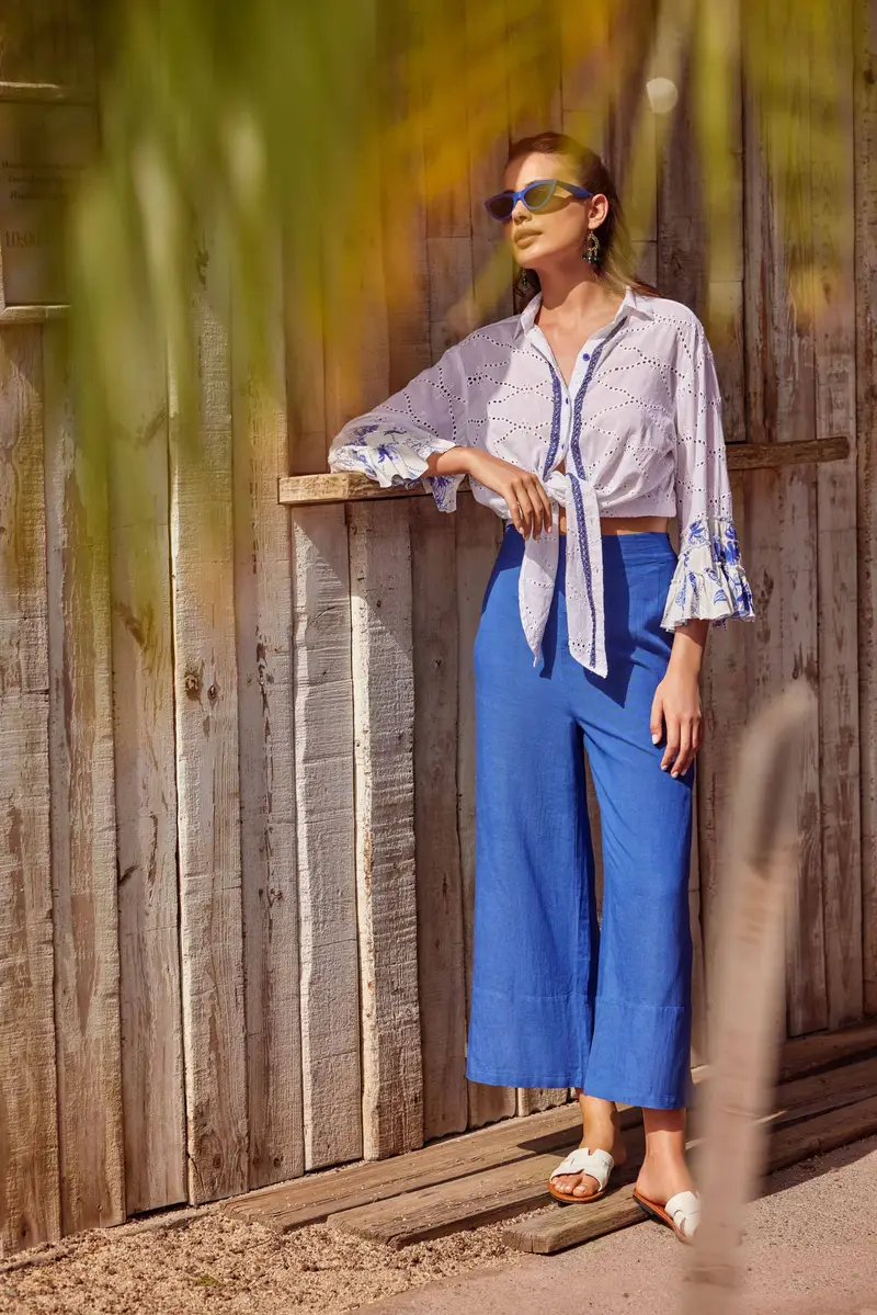 PANTALONI GAMBA LARGA KAI | Colore: Royal Blu | Taglia: XXL