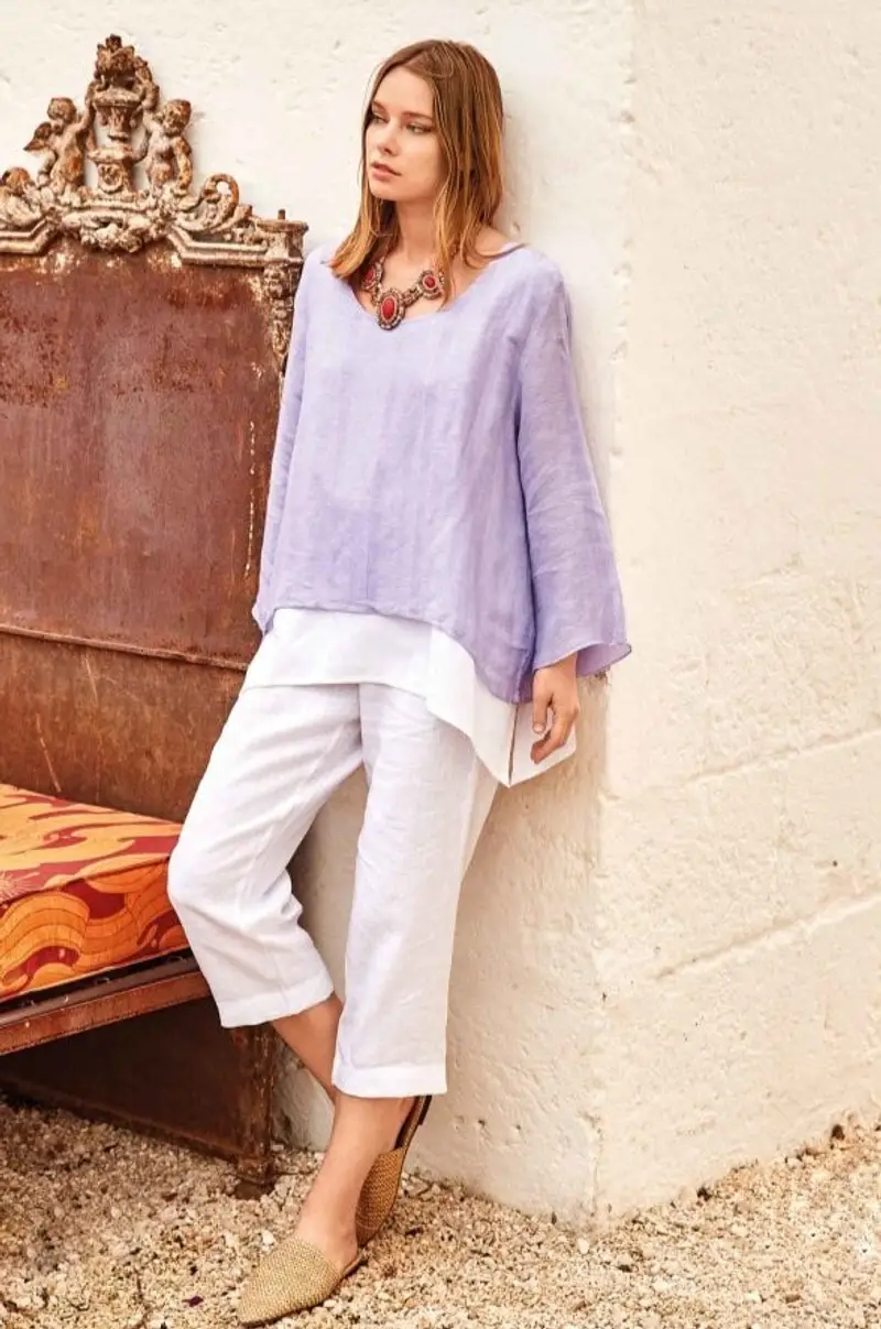 PANTALONI  IN PURO LINO | Colore: Bianco | Taglia: M