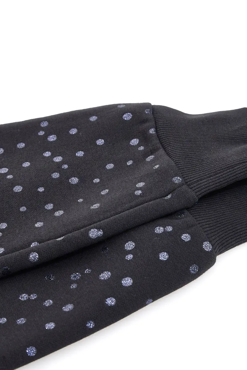 Pantaloni in tuta neri con pois PITT KIDS 6004 miniatura 2