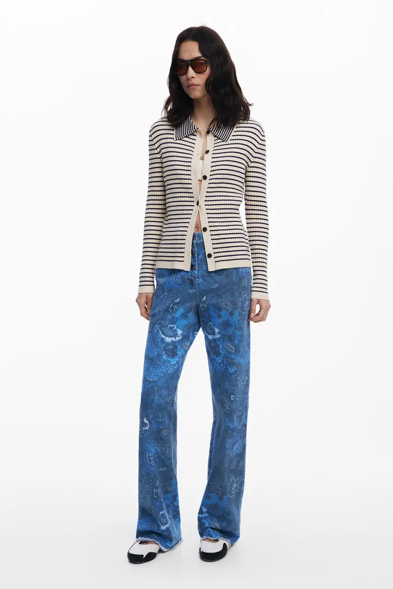 Pantaloni in twill paisley