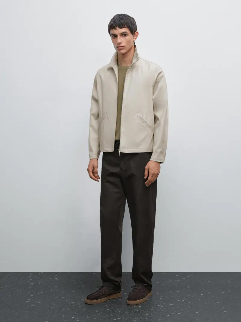 Pantaloni Jogger In Misto Cotone - Acciaio - L - Massimo Dutti - Maschile