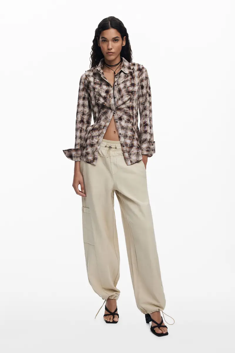 Pantaloni jogger in twill